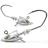 Saltwater Jig Head, Fish Eye Swimbait Jighead for Fishing Inshore/Offshore 1/2oz with 7/0 Hooks for Bass, Stripper, Redfish, Seabass etc.