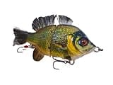 4.5" RF Gillman Glide Bait Bass Musky Striper Fishing Big Lure Multi Jointed Shad Trout Kits Slow Sinking or Floating (Golden Shiner, Sink)