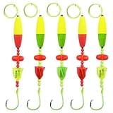 Skipaelf Catfish Float Rig With Rattler, 5pcs Santee Cooper Fishing Tackle Equipment, 6/0 Circle Hooks