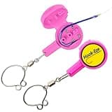 HOOK-EZE Fishing Knot Tying Tool, Two Standard Sized Tools Included - Safety Device & Line Cutter - Multifunctional Fishing Accessories - Covers Fully Rigged Hooks - Pink