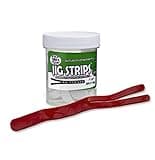 Fat Cow Fishing Jig Strips Split Tail 7 1/2" x 5/8" - 40X Stronger Than Soft Baits - 4 Baits (Blood Red)