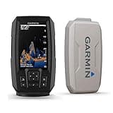 Garmin Striker Vivid 4cv Bundle with Transducer and Protective Cover, 4-inch Color Fishfinder, Vivid Scanning Sonar Color Palettes 010-02550-00