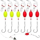 Dovesun Fish Finder Rig with Float 20.5" Surf Fishing Rigs 90LB Surf Fishing Tackle for Shark Bluefish Stripers 6PCS 5/0