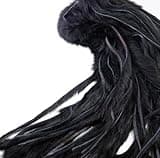 WellieSTR 1 Meter (Black) Half Skin Fly Tying Rabbit Zonker Strips 5mm Width pre-Cut Rabbit Fur Strips for Zonker Style Fly Fishing Streamers