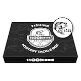 HOOK-EZE Mystery Tackle Box, Fishing Mystery Box with Bass Lures, Knot Tying Tool Kit & Multitool, Largemouth & Smallmouth Bass Fishing Baits, Fishing Gear and Equipment Perfect Fishing Gifts for Men