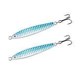 Stick Jig 2 Pack | Clarkspoon | Bonito Albies Bluefish Mullet and More (Blue/Silver)