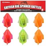 XFISHMAN-Catfish-Rattles-for-Fishing-Catfish-Rig-in-Line-Rattle-Spinners-Turbulence-Attractants for Catfishing Bass Muskie Striper Equipment (Mixed pack of 6 pcs in 3 colors)