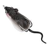 Rat Lure, Fishing Lures, Fishing Bait, Mouse Shaped Fishing Lure Freshwater Saltwater Soft Mice Artificial Lures Baits for Fishing(Dark Grey)