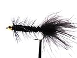 Streamer Fly " Wooly Bugger Black Bead Head " Set of 3 (Hook Size 2)