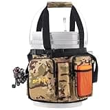 Dr.Fish 5 Gallon Bucket Tool Organizer for Ice Fishing Gear, Adjustable Bucket Fishing Tackle Bag, 6 Pockets 2 Rod Holder Tool Holder Ice Fishing Tackle Gear Bag Storage