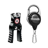 EDSRDPLT Fishing Line Cutter with Retractable Buckles, Tungsten Carbide Blade for Smooth, Corrosion-Resistant Cuts on Braid, Mono and Fluoro Lines, Ideal for Fishing Scissors. (Black)
