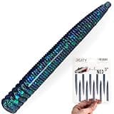 JIGITY - Ned Rig Baits | 10 Pack Uncle Ned 3" Soft Plastic Worms | Finesse Style Bait Largemouth Smallmouth Multispecies Crappie Bluegill Bass Fishing Gear (3", June Bug)