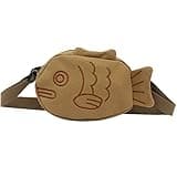 BXCNCKD Cute cartoon fish canvas messenger bag embroidered girl messenger bag