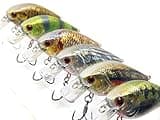 wLure Minnow Crankbait for Bass Fishing Bass Lure Jerkbait Fishing Lure (HC15KB, with Tackle Box)