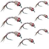 Bead Head Rainbow Warrior Midge Assortment - The Fly Fishing Place - Silver Bead Head - 3 Each of 3 Sizes 14, 16, 18 - Tailwater Fly Fishing Flies Collection