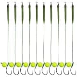 CWSDXM Hair Rigs Fishing Gear with Braided Thread Line, Carp Fishing Hooks Size 2/4/6/8, Swivel Snaps and Artificial Carp Boilie Eggs (Hair Rigs Fishing Size 8-10pcs)