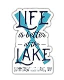 Summersville Lake West Virginia Souvenir 4 Inch Vinyl Decal Sticker Paddle Design