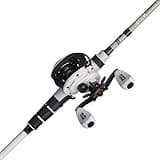 Abu Garcia 7’ Max Pro Fishing Rod and Reel Baitcast Combo, 7+1 Ball Bearings with Lightweight Graphite Frame & Sideplates, MagTrax Brake System