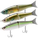 Bassdash SwimShad Glide Baits Jointed Swimbait Bass Pike Salmon Trout Muskie Fishing Lure,3-Pack