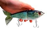 7" Pedigree Glider Glide Bait Swimbait Musky Striper Bass Fishing Lure Big Multi Jointed Shad Trout Slow Sinking (7" Pedigree Glider - Blueback Herring)