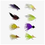 RIO Products Tarpon Fly Assortment, Saltwater Fly Fishing Flies for Beaches and Flats, Multiple Sizes and Colors, 8 Piece Kit
