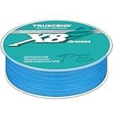 TRUSCEND X8 Braided Fishing Line, Upgraded Spin Braid Fishing Line, Smooth and Ultra Thin Braided Line, Fishing Wire Super Strength and Abrasion Resistant, No Stretch and Low Memory 30lb-328yds