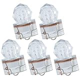 Dr.Fish 5 Pack LED Deep Drop Fishing Lights Diamond Lights Water Activate LED Lighted Lures Deep Drop Rig Fishing Flashers Hablibut Tuna Swordfish Whie