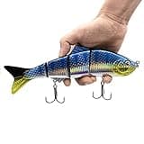 SENYUBBY 10in Multi Jointed Swimbait Fishing Lures Bait,4 Segment Big Giant Sinking Fishing Bass Lures,Crankbaits Swimbaits with Treble Hook