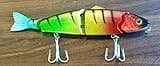 BHtackle 7 Inch Flexible Musky Pike Crankbait Lure Rainbow Trout Colors