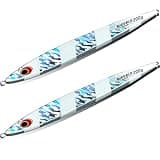 2Pcs Saltwater Fishing Jigs, 7.1oz True Spin Jig Tuna Lures Semi Long Jig Offshore Metal Jigging
