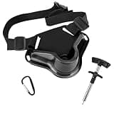 SANLIKE Fishing Belt Adjustable Fishing Fighting Belt Hook Remover Set Deep Sea Fishing Gear, Offshore Tackle Boat Fishing Rod Belt Holder for Saltwater or Freshwater, Black