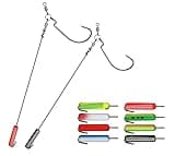 KTGCOZS Pack of 5 Fishing Rig Drop Shot Rigs #4/0 Hook ungsten Weight Walleye