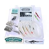 Clarkspoon | Ready to Fish Trolling Kit - Fishing Equipment for Coastal Waters- Great for Spanish Mackerel, Bluefish, Bonito, Tuna, & More - Fishing Kit with Lures, Trolling Sinkers & Planers