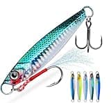 KTGCOZS Pack of 5 21g-60g Metal Jig Lure Shore Casting Spoon Jigging Bass Saltwater Fishing Tackle (1oz 30g 5pcs)
