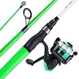 Sougayilang Fishing Pole - Fishing Rod and Reel Combo - Kids Fishing Starter Kit - 2Pc Fishing Rod with Pre-spooled Spinning Reel Combo-Green-6ft