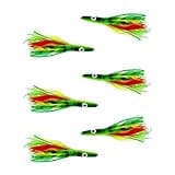 Tuna Clone Feather 6" Unrigged - Mexican Flalg, 6 pcs | Premium Saltwater Fishing Lures for Albacore, Tuna, Mahi, & Wahoo | Sanhu Tackle Tuna Fishing Gear