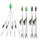 4Pack Premium18g 5 Arm Alabama Rig Head Umbrella Fishing Group Lures Bass Swimming Baits(Multicolor)