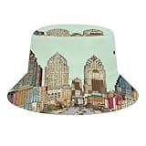 Fisherman's Hat, Austin Texas Print Outdoor Sun Hat All-Over Print Hat Unisex Outdoor Sun Protection Hat Unisex Fishing Cap Hiking Gear