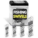 Fishing Swivels - Fishing Gear and Equipment - Fishing Tackle – Fishing Stuff for Fishing Lures - Fishing Equipment Saltwater Fishing Gear -Fishing Hooks Clip - Fishing Snap Swivels - Fishing Supplies