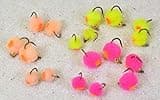 Tungsten Bead Egg Fly in Pink, Peach, Chartreuse or Assorted | Trout Fishing Flies | Mustad Signature Fly Hooks (18ct Multi Color Assortment)