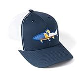 RepresentPA | Pennsylvania Trucker Hat | PA Patch Hat | Trout Fish Hat | State Pride | PA Roots Memorabilia | 6 Panel | Outdoor wear | Fly Fishing Hat Navy