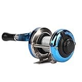 Hoseten Solid Bait Casters Reel, Practical Lightweight Smooth Fishing Reel, Outdoor Fishing for Ice Fishing(Blue)