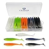 CWSDXM Soft Fishing Lures, 6.5cm/8cm Paddle Tail Swimbaits Soft Plastic Lures Kit for Bass Trout Walleye Crappie 30pcs/45pcs…