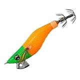 Daiwa Emeraldas Squid Metal Dropper, Egi Type RV No. 2.5, Keimura - Keimura Lazy Orange Lure