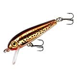 Rebel Lures Tracdown Minnow Slow-Sinking Crankbait Fishing Lure - Great for Bass, Trout and Walleye, Slick Brown Trout, 1 5/8 in, 3/32 oz