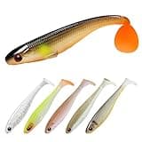 TRUSCEND 12 PCS Fishing Lures for Bass Trout Crappie Versatile Paddle Tail Swimbaits Superb Soft Plastic Fishing Baits Freshwater Saltwater Bass Walleye Lure Fishing Gifts for Men