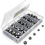 SANWEAL120PCS/200PCS Fishing Weights Sinkers - Premium Split ShotFishing Weights Sinkers - Round Removable Fishing Sinkers - 5/6 Sizes