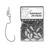 OJY&DOIIIY Weighted Texas Rig Hooks, Weedless Swimbait Jig Heads for Bass Fishing 1/8oz 3/16oz 1/4oz 3/8oz