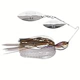 U.S.A BASS TACKLE Apache Attack Spinnerbait Largemouth Smallmouth Spotted Bass Premium Fishing Bait Handtied Skirt Custom Blades Heavy Duty Hook (Tennessee Shad, 1/2oz - Willow/Willow)