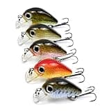 Sanpeng CrankBait Mini CrankBaits Fishing Lures Kits Shallow Deep Diving Floating Swimbait Hard Lure for Bass, Trout, Pike and Freshwater (5 pcs - B)